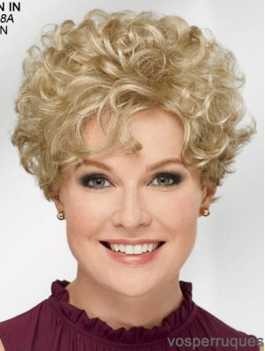 Curly Blonde Short 8 inch Trendy Classic Wigs