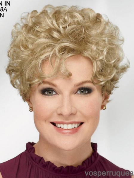 Curly Blonde Short 8 pouces Trendy Classic Wigs
