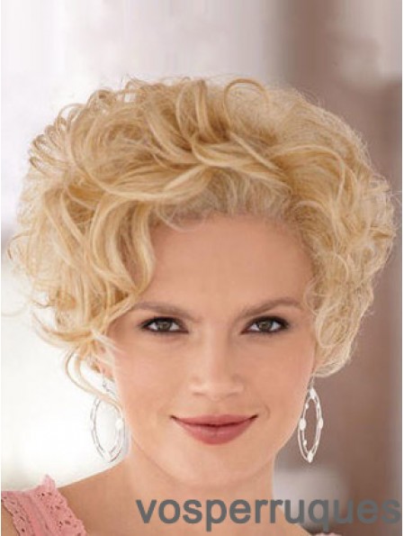 High Quality Blonde Short Curly Classic Lace Front Wigs