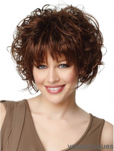 Acheter Cheveux synthétiques Longueur du menton Couleur Auburn Bouclés Style Bobs Cut