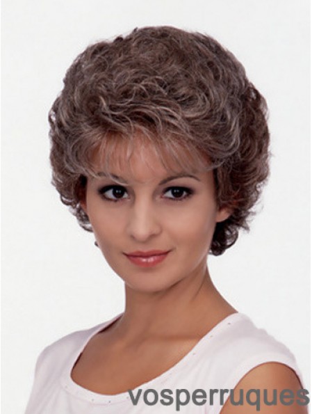 Pas cher beaux cheveux synthétiques courte longueur style classique coupe bouclés