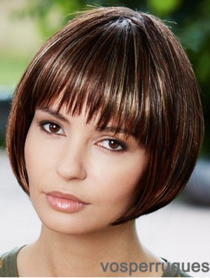 Best Synthetic Wigs For Women With Straight Hair Style Brown Color