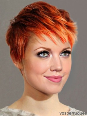 Pas cher cheveux synthétiques avant de lacet Hayley Williams perruques UK Straight Style Cropped Color