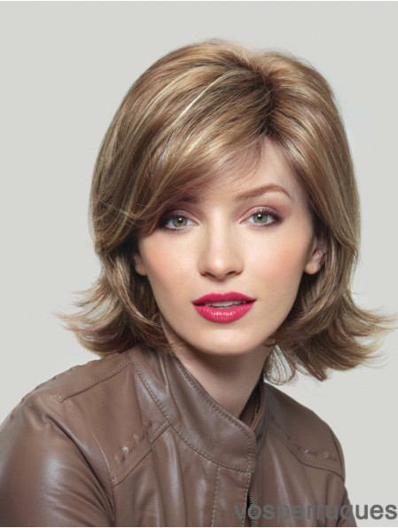 Synthétique UK Longueur de menton Capless Layered Cut Wavy Style