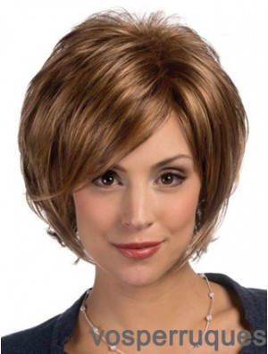 Lace Front Chin Longueur Straight Brown Modern Bob Perruques