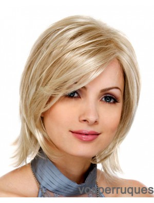 Perruques avant de lacet synthétique blonde Bobs cheveux coupe la longueur du menton