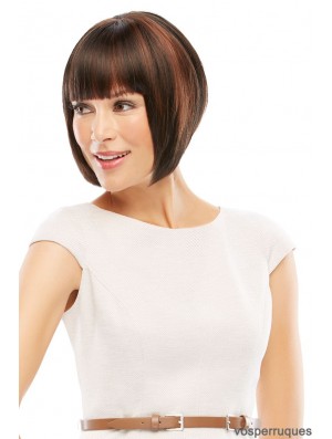 Perruques Bob Auburn Modern Straight Lace Front Court