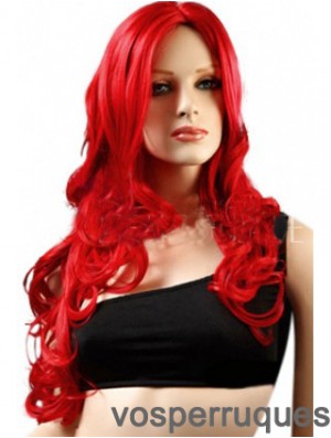 Lace Wigs Synthetic With Synthetic Red Color Wavy Style