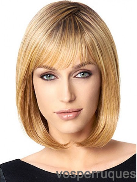 Bobs Blonde Straight Chin Longueur 10  inchPerruques moyennes abordables