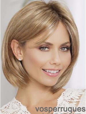 Bobs Blonde Straight Chin Longueur 10  inchPerruques moyennes modernes