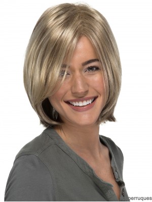 Capless Straight Blonde Bobs 11 pouces perruques synthétiques pour femmes