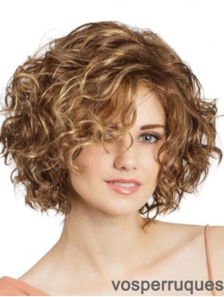 Lace Front Curly 11 inch Blonde Bob Cut Wigs