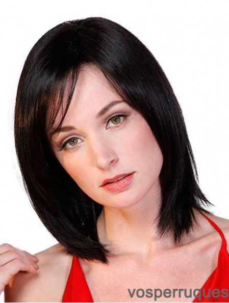 Monofilament Black 12  inchStraight Bobs Wigs Cancer