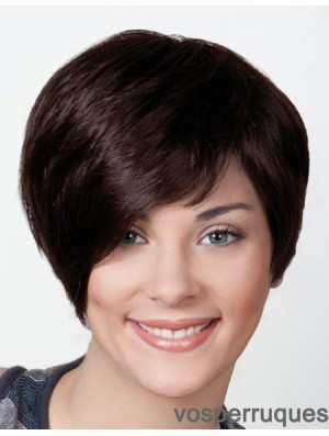 Black Boycuts Short 8  inchStraight Synthetic Monofilament Wig Sale