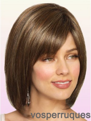 Perruques Bob Style Chin Longueur Lace Front Bobs Cut Brown Color