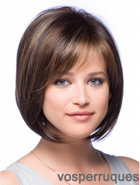 Bobs Chin Longueur Brown Straight New Petite Perruques