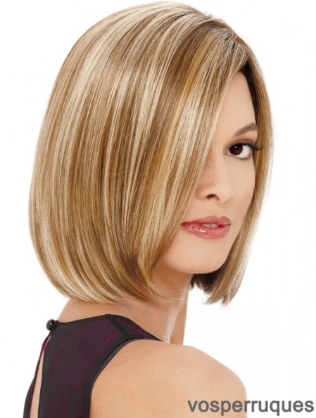 Lace Front Chin Longueur Droite Blonde Abordable Bob Perruques