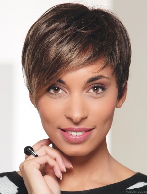 Cheap Wigs 100% Hand Tied Straight Style Boycuts Short Length