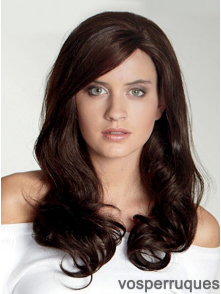 Wavy With Bangs Long Auburn Beautiful Lace Front Wigs