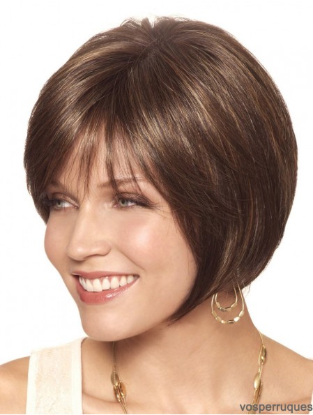 Bobs Short Brown Straight Hairstyles Petite Perruques