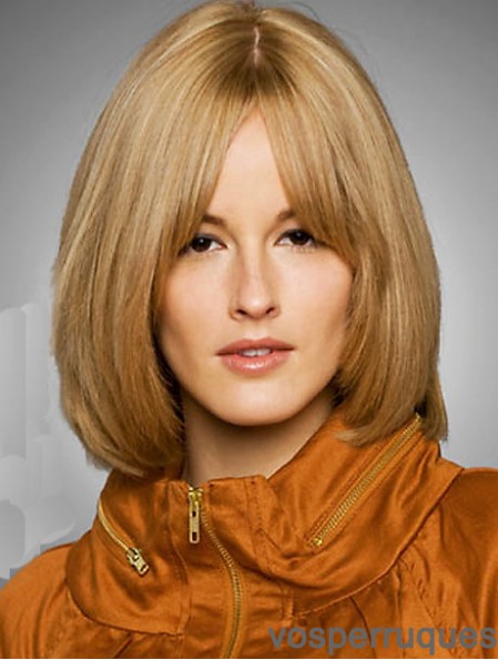 Perruque Style Bob Longueur Chin Couleur Blonde Style Droite