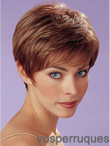 Auburn Synthetic Straight Cropped Capless Boycuts Ladies Wigs UK