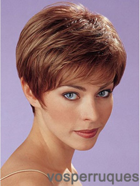 Auburn Synthetic Straight Cropped Capless Boycuts Ladies Wigs UK