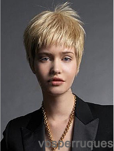 Boycuts Straight Blonde Capless Fabulous Perruques Courtes