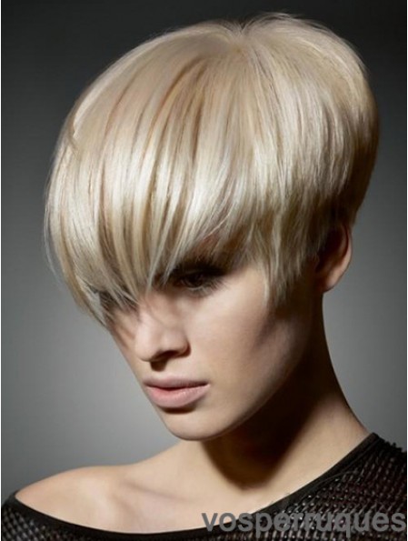 Boycuts Straight Blonde Capless Flexibility Short Perruques