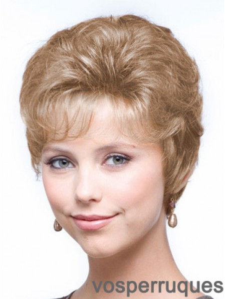 Perruque classique blonde ondulée idéale pour femme