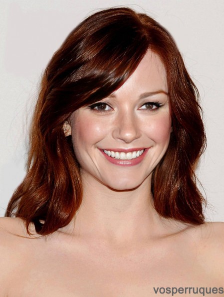 Incroyable Auburn Long Wavy 16 pouces avec Bangs Bryce Dallas Howard Perruques