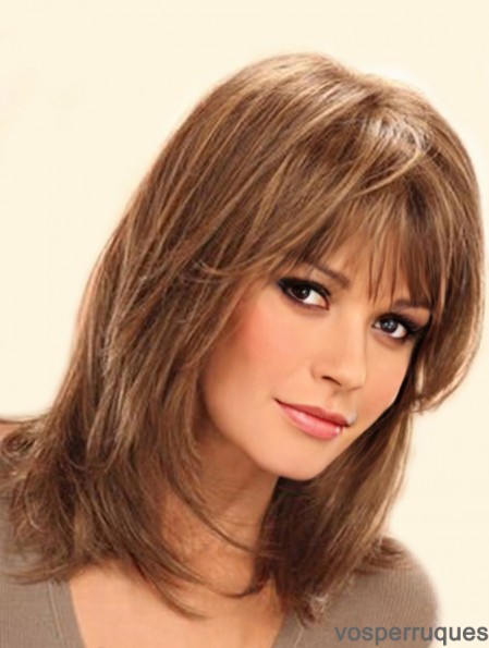 Longueur d'épaule Droite Layered Lace Front Brown Soft 14  inchPerruques Jaclyn Smith