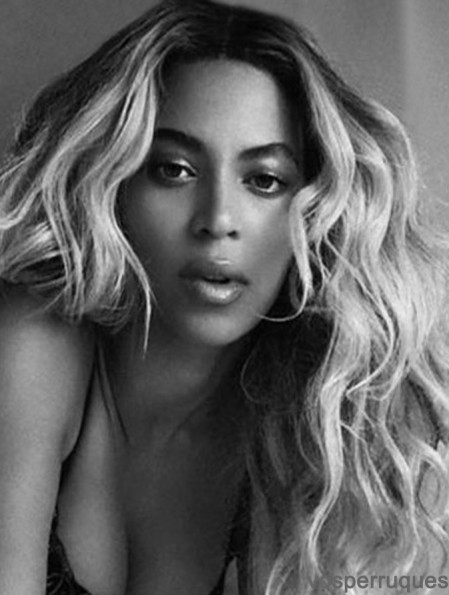 Blonde longue bouclée sans frange capless 24 pouces perruques Beyonce