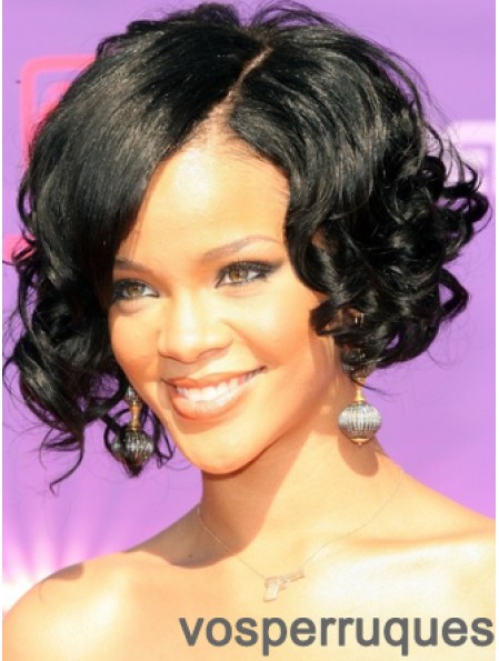 Rihanna Afrocurl - Perruque avec dentelle bouclée style remy humain
