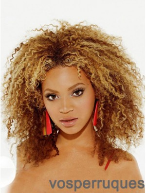 Perruques Beyonce de 12 pouces de longueur de menton Kinky Layered Lace Front