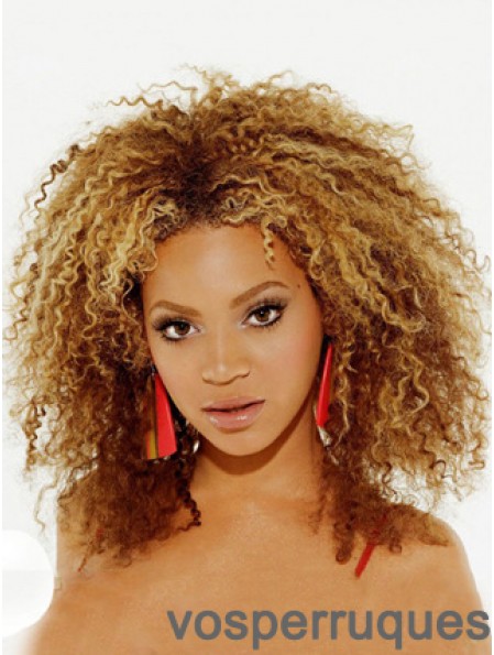 Perruques Beyonce de 12 pouces de longueur de menton Kinky Layered Lace Front