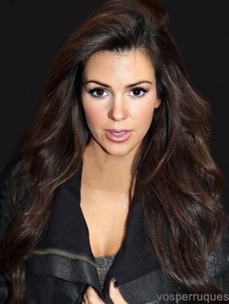 Auburn Wavy Lace Front magnifique 24 pouces Kim Kardashian perruques