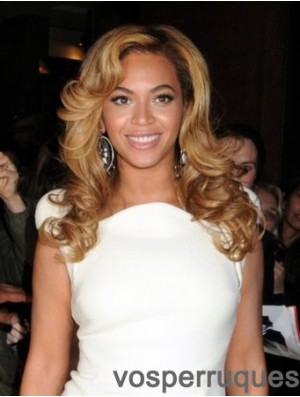 Perruques Beyonce longues ondulées en couches sans capuche de 16 pouces