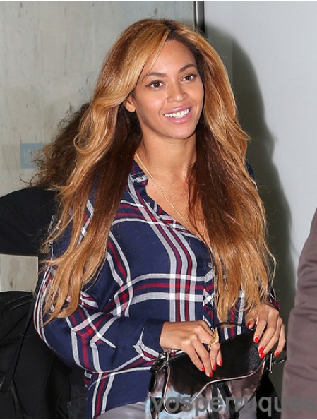 Perruques Beyonce longues ondulées en couches sans capuchon de 22 pouces