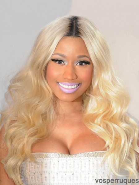 22 pouces Blonde ondulée sans frange longue perruques incroyables Nicki Minaj