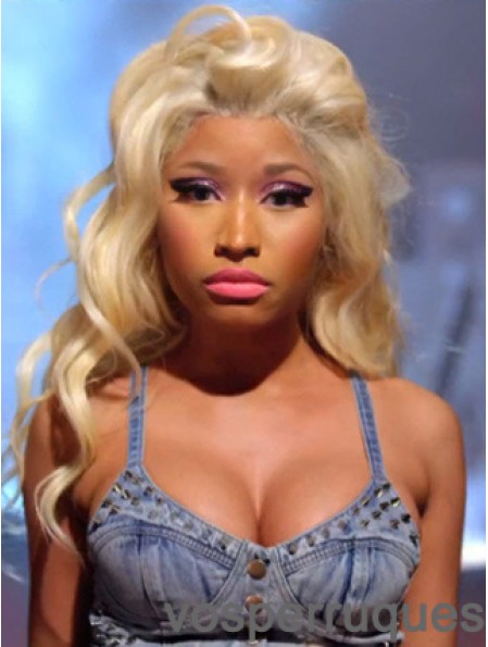 22 pouces blonde ondulée sans frange longues perruques naturelles de Nicki Minaj