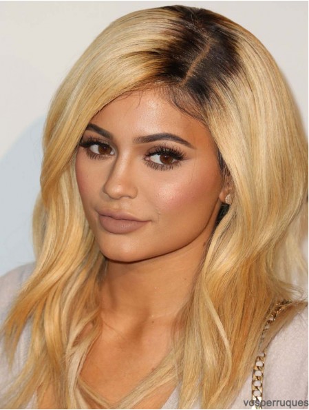 Perruques Kylie Jenner capless en couches ondulées longues de 14 pouces les moins chères