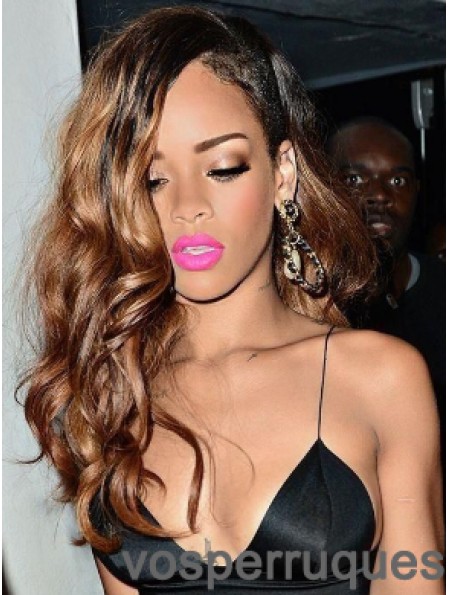 Ombre / 2 tons ondulés couches avant de lacet 22 pouces perruques Rihanna modernes