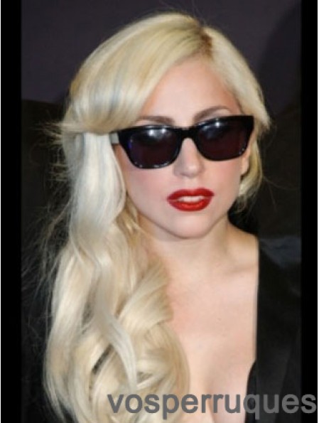 16 pouces bonne longue ondulée avec frange perruques Lady Gaga
