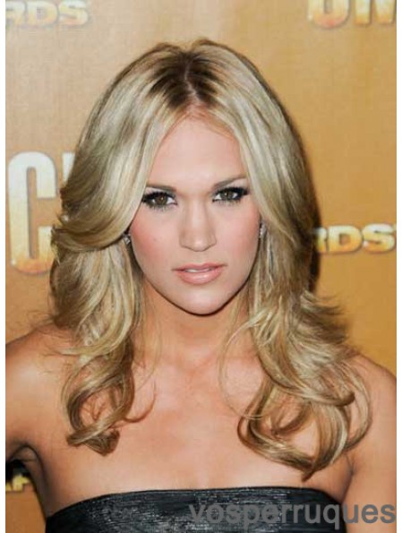 Incroyable blonde longue ondulée 20 pouces en couches Carrie Underwood perruques