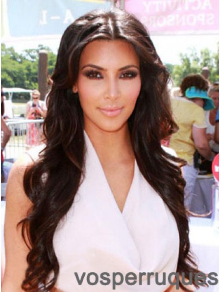 Auburn Wavy Lace Front Fashion 24 pouces Kim Kardashian perruques