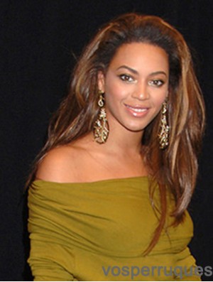 Perruques Beyonce Longues Ondulées Sans Frange Capless 16 pouces No-Fuss