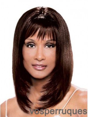 Auburn Longueur d'épaule Droite Avec Frange Avant De Lacet 14 pouces Perruques Beverly Johnson