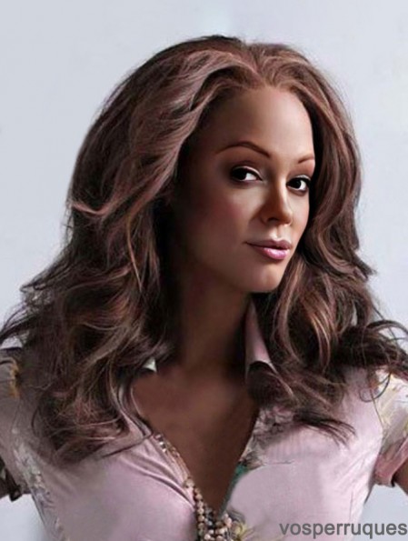 Auburn Wavy Layered Lace Front 16 pouces Meilleures perruques Tyra Banks