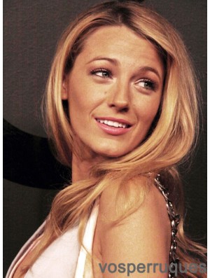 Durable Blonde Long Wavy 22 pouces sans frange Blake Lively perruques